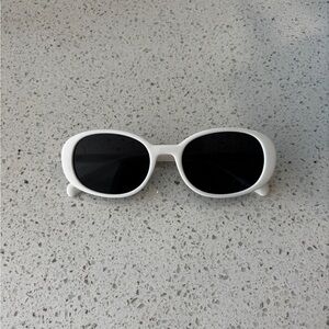 BP White Oval Sunglasses